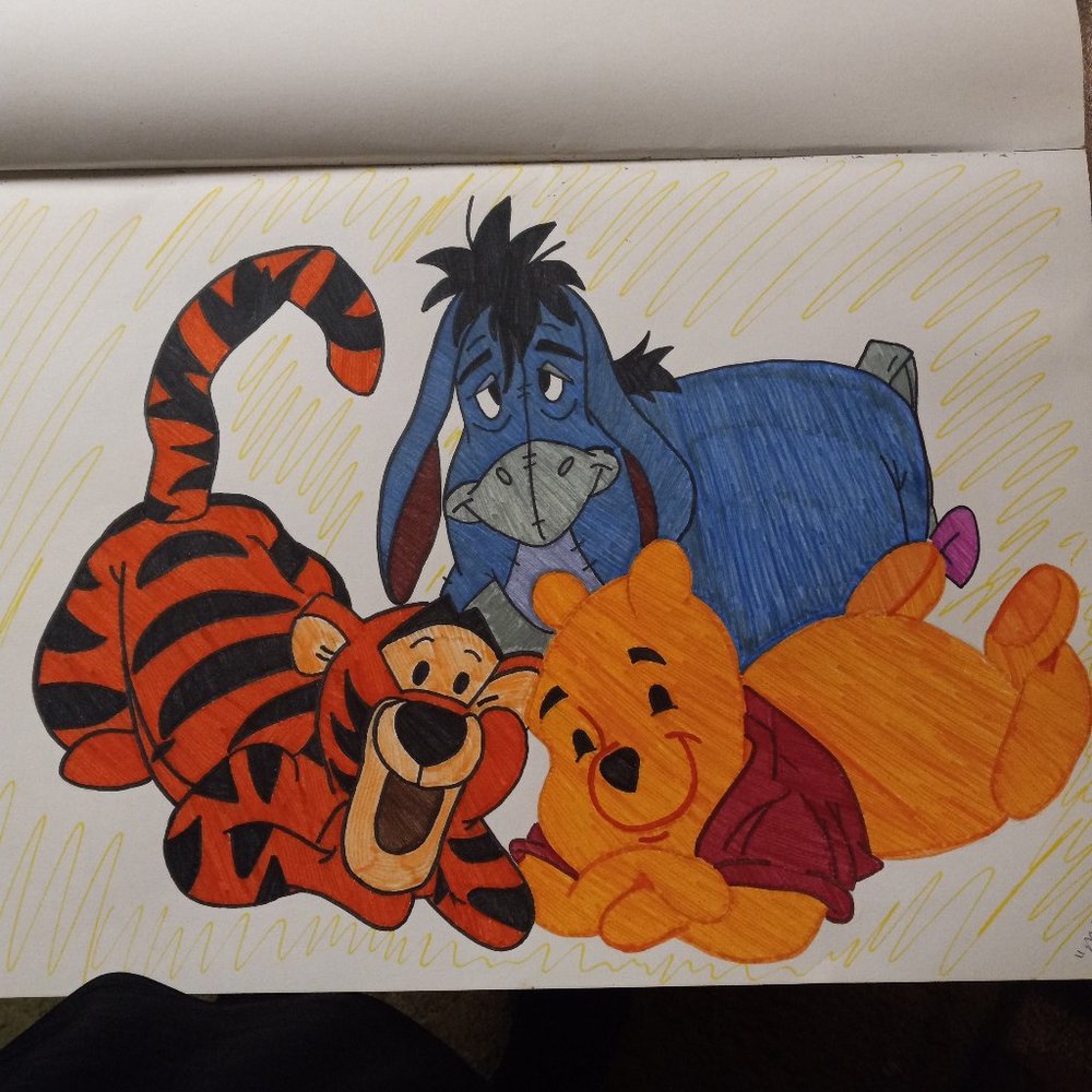 Winnie the pooh and friends drawing